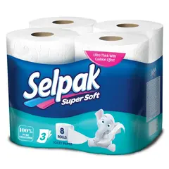 Three-layer toilet paper Selpak 8 pc