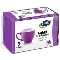 Губка для посуды с запахом лаванды Stella 5 шт