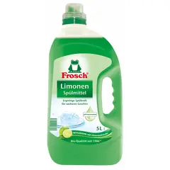 Dishwashing liquid with green lime Frosch 5000 ml