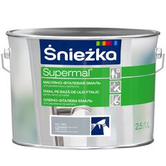 ემალი ზეთოვან-ფთალური Sniezka Supermal RAL7001 2.5 ლ პრიალა ფოლადისფერი