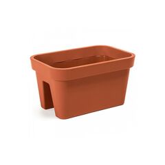 Flower pot balcony LAMELA Donica balustradowa LOBELIA 450x290 - ceglasty 18,2 L