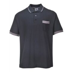 T-shirt with gray inserts  black Portwest TEXO TX20BKR 2XL