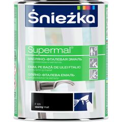 Enamel oil-phthalic Sniezka Supermal F105 800 ml matt black