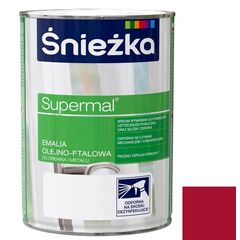 Эмаль масляно-фталевая Sniezka Supermal RAL590 800 мл глянцевая красная