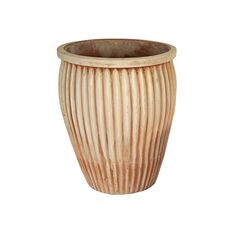Ceramic pot Mega Collections Whitewash Pot Vert. Rib D54H67