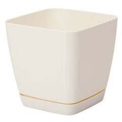 Пластиковый горшок FORM PLASTIC Toscana square 0732-001 Ø15 крем