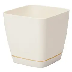 Пластиковый горшок FORM PLASTIC Toscana square 0732-001 Ø15 крем