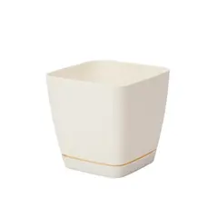 Пластиковый горшок FORM PLASTIC Toscana square 0730-001 Ø11 крем