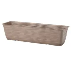 Flowerpot FORM PLASTIC Sahara box with saucer 60 taupe