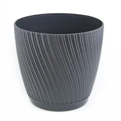 Горшок цветочный с блюдцем FORM PLASTIC Mika 19 антрацит