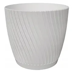Горшок цветочный с блюдцем FORM PLASTIC Mika 19 белый