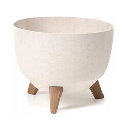 ქოთანი ყვავილის Lamela Bowl ROMA ECO wood 330 12,4ლ თეთრი