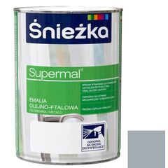 Enamel oil-phthalic Sniezka Supermal 800 ml glossy steel