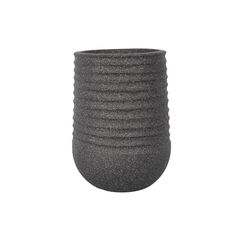 კერამიკული ქოთანი Mega Collections Titan Heron Egg Vase Rib Anthracite D53H70