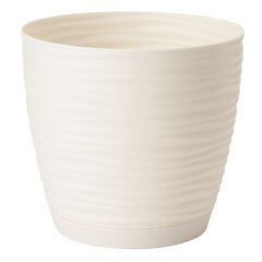 Пластиковый горшок с подставкой FORM PLASTIC Sahara petit 3040-001 Ø19 крем