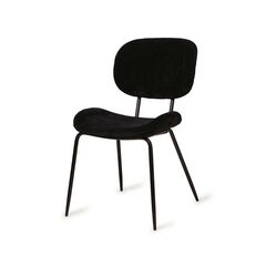 სკამი CLEON VELVET BLACK 48x62.5x85.5 სმ