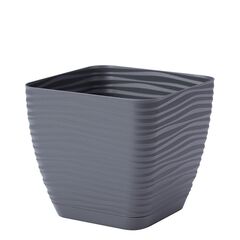 პლასტმასის ქოთანი დასადგამით FORM PLASTIC Sahara petit square 3640-014 Ø19 ანტრაციტი