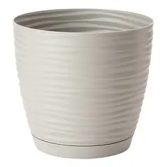 Пластиковый горшок с подставкой FORM PLASTIC Sahara petit 3010-055 Ø13 светло-серый