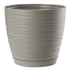 Пластиковый горшок с подставкой FORM PLASTIC Sahara petit 3040-055 Ø19 светло-серый