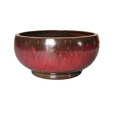 კერამიკული ქოთანი Mega Collections Noble Bowl Low Oxblood D53H25