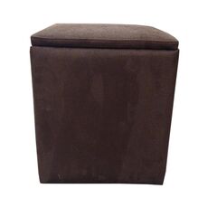Alcantara pouffe brown 34/34/40