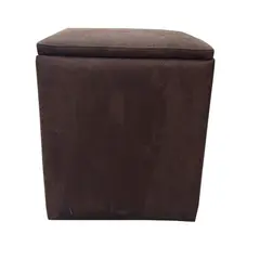 Alcantara pouffe brown 34/34/40