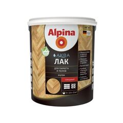 ლაქი აკრილის პარკეტისთვის და იატაკისთვის Alpina Aqua პრიალა 2,5 ლ