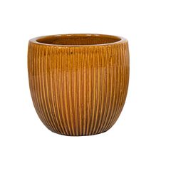 Pot ceramic Mega Collections Portly Egg Rib Honey D50H45