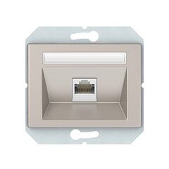 Розетка для компьютера без рамки Vilma KLRJ45-15e2-02 ch RJ45 CAT5E UTP 1 местная шампань