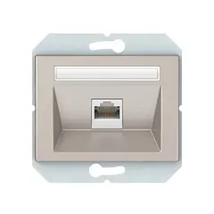 Розетка для компьютера без рамки Vilma KLRJ45-15e2-02 ch RJ45 CAT5E UTP 1 местная шампань