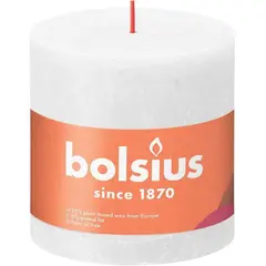Candle Bolsius Rust cloudy white 100/ 100 mm