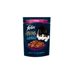 Корм мокрый для кошек утка Purina FELIX 75 гр