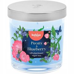 Свеча ароматичекая в стекле Bolsius Peony blueberry 80/72 мм