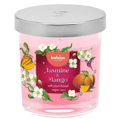 სანთელი არომატული მინაში Bolsius Jasmine mango 80/72 მმ
