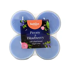 სანთელი ჩაის არომატული Bolsius peony blueberry 8 სთ 8 ც
