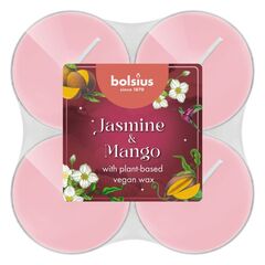 სანთელი ჩაის არომატული Bolsius jasmine mango 8 სთ 8 ც