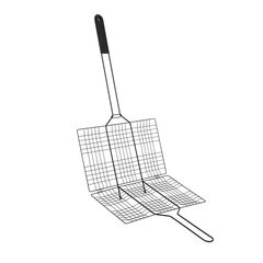 ბარბექიუს ბადე BBQ HAMBURGER GRILLRACK BLACK 68.5x34x2 სმ