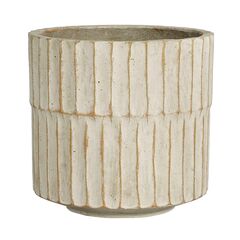 ქოთანი კერამიკული Apiro pot round off white - h19xd20cm