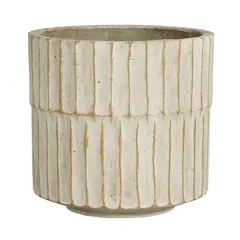 ქოთანი კერამიკული Apiro pot round off white - h19xd20cm