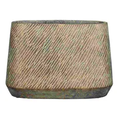 ქოთანი კერამიკული Camino pot oval d. brown - l42xw20xh30cm
