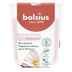 სანთელი არომატული მინაში Bolsius Magnolie 80/73 მმ
