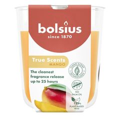 Свеча ароматичекая в стекле Bolsius Mango 80/73 мм