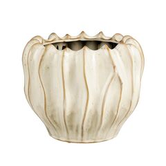 ქოთანი კერამიკული Thom pot round off white - h15xd18,5cm