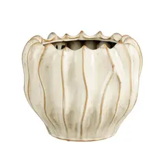 ქოთანი კერამიკული Thom pot round off white - h15xd18,5cm