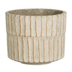 ქოთანი კერამიკული Apiro pot round off white - h12,5xd15,5cm