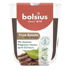 სანთელი არომატული მინაში Bolsius Oud Wood 80/73 მმ
