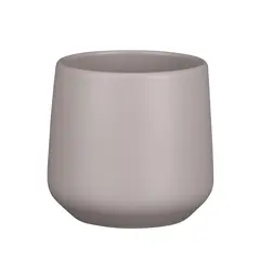 ქოთანი კერამიკული Amber pot round taupe matt - h15,5xd17cm