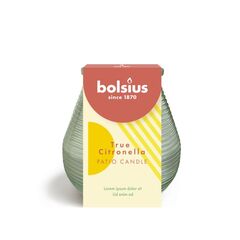 Свеча в стекле Bolsius True Citronela green 94/91 мм