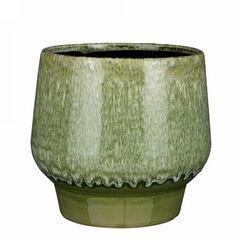 ქოთანი კერამიკული Monta pot round d. green - h20xd22cm