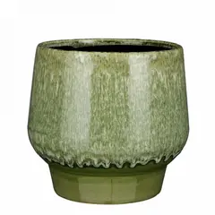 ქოთანი კერამიკული Monta pot round d. green - h20xd22cm